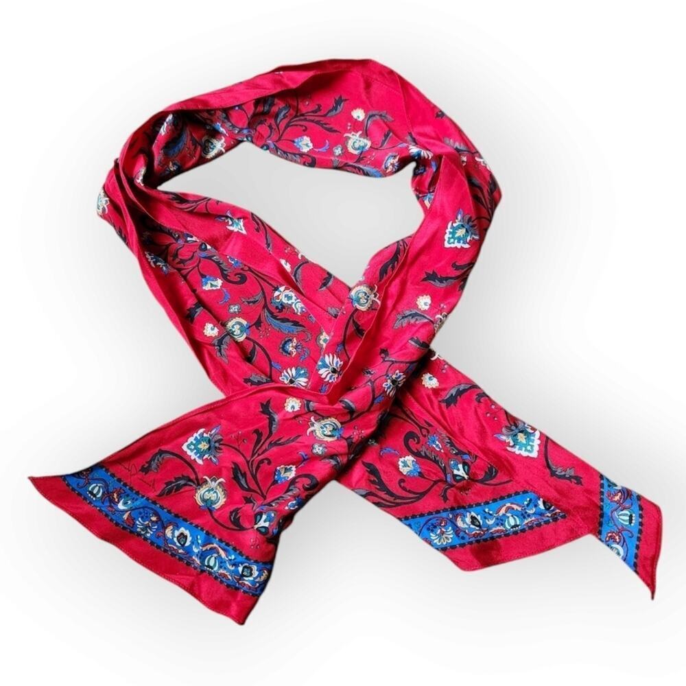Vintage Ginnie Johansen 100% Silk Scarf 1985